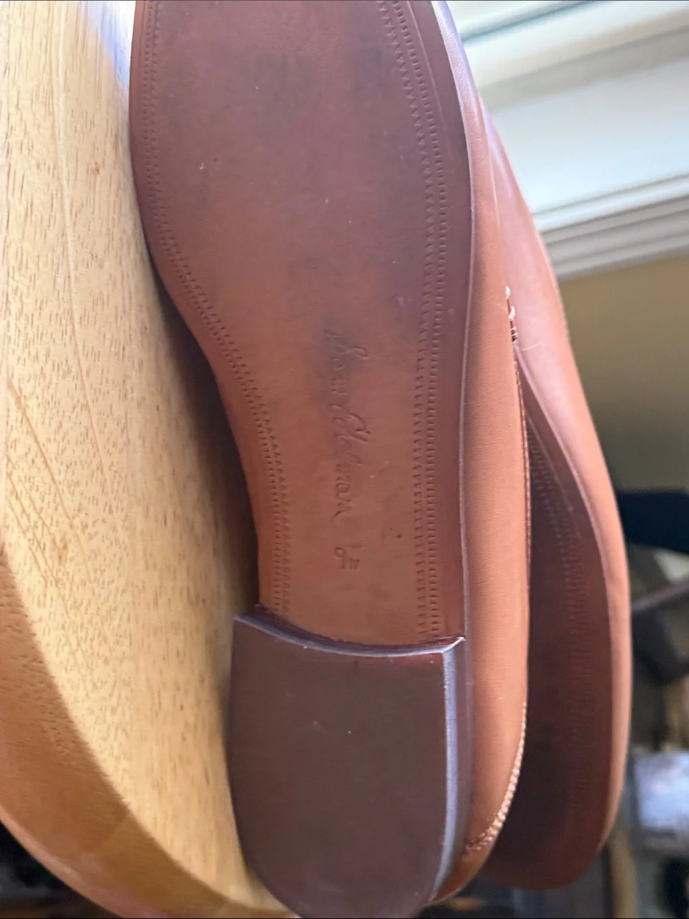 Sam Edelman Leather Horsebit Loafers Cognac Tan Women’s 9 Wide